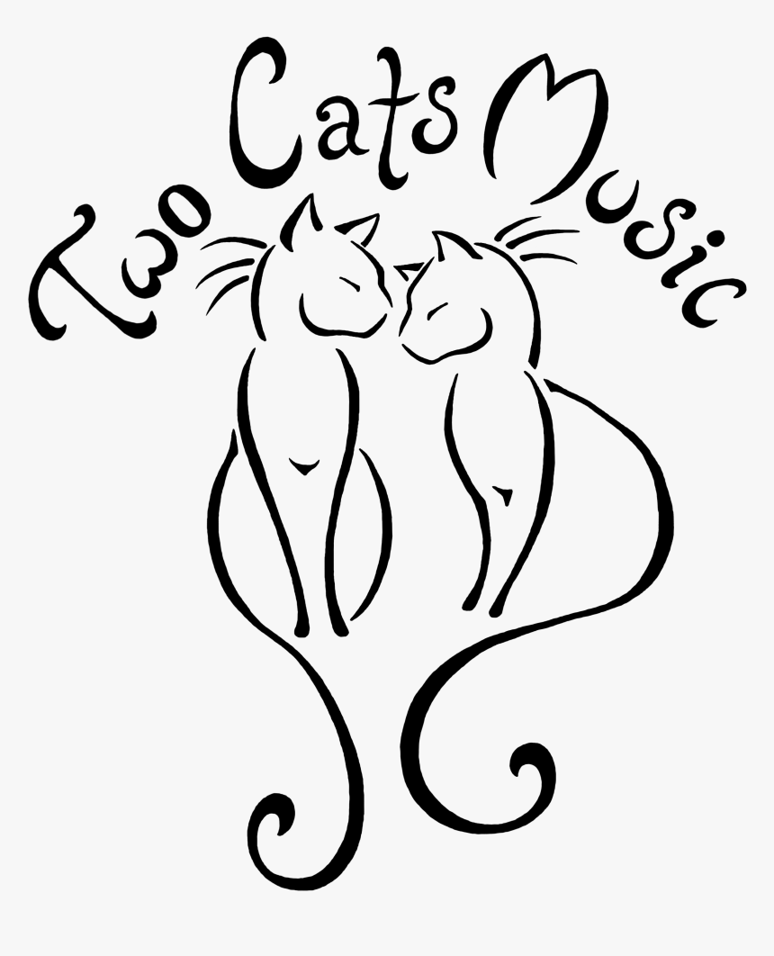 Two Cats Cartoon, HD Png Download