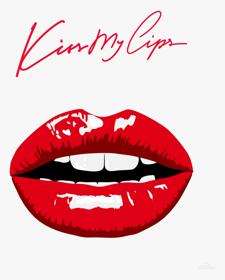 Kiss9aa Print - Pink Lips Clip Art, HD Png Download