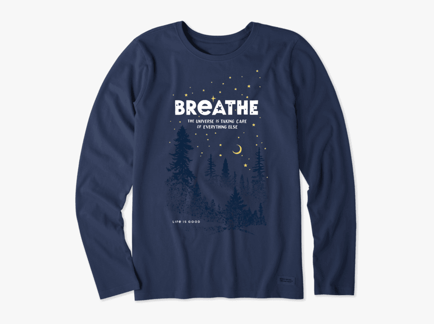 Women S Breathe In The Stars Long Sleeve Crusher Tee - Patagonia Shirt Png, Transparent Png