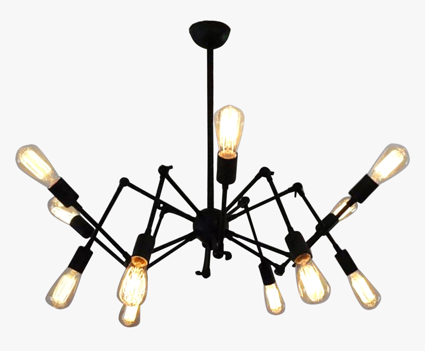 Bare Bulb Spider Chandelier - Люстра Пнг, HD Png Download
