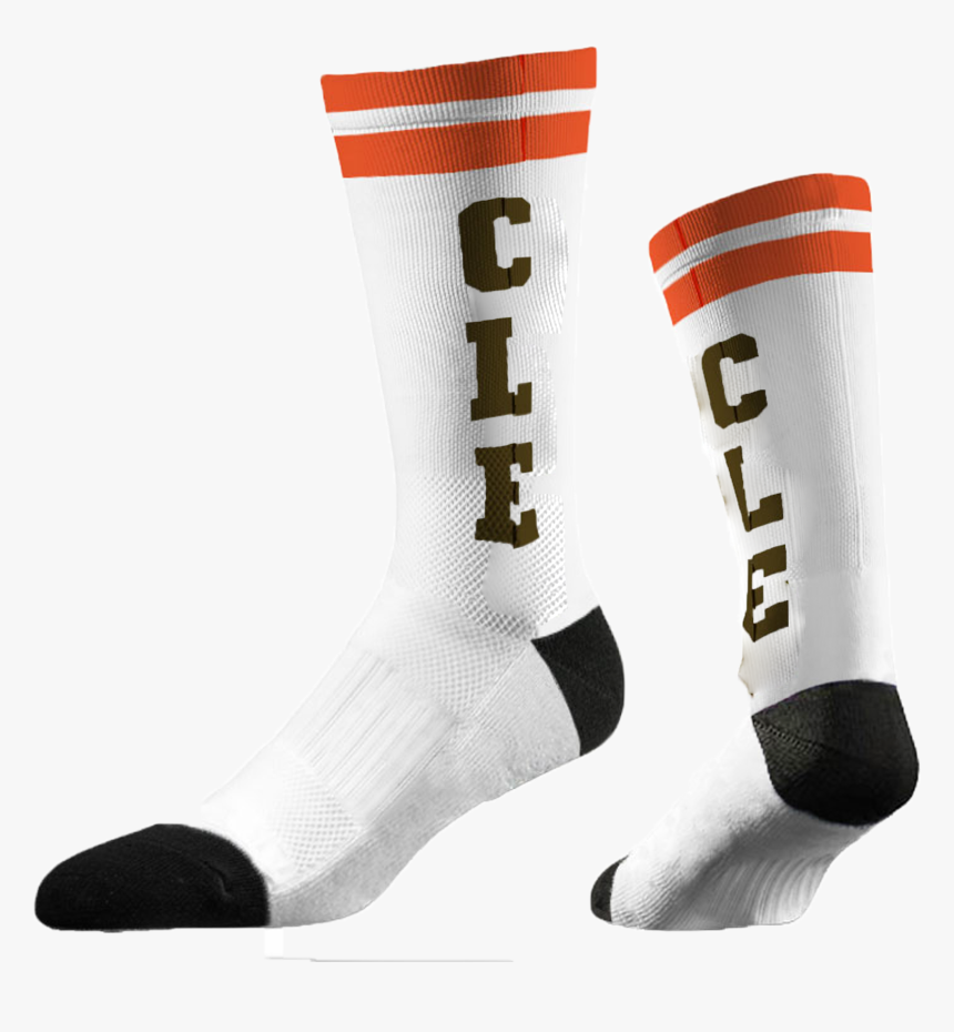 Cle White Socks [tag] - Hockey Sock, HD Png Download
