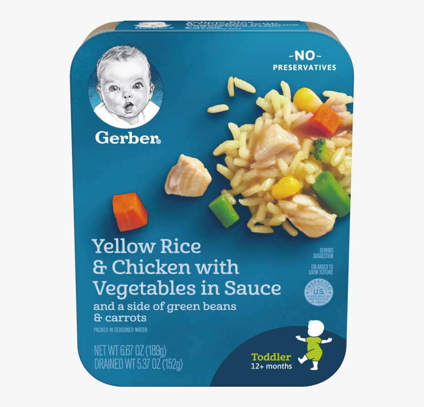 Yellow Rice & Chicken With Vegetables - Mashed Potatoes Baby Food, HD Png Download