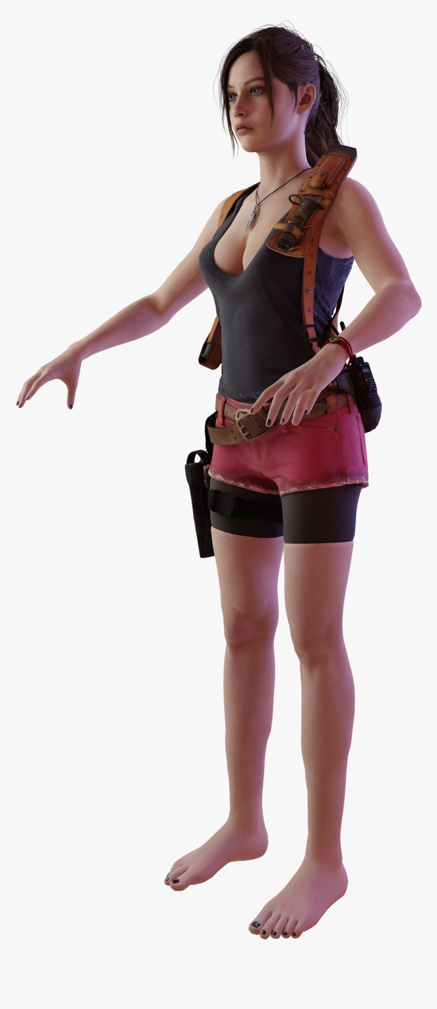 Transparent Resident Evil 7 Png - Resident Evil 2 Remake Barefoot Mod, Png Download