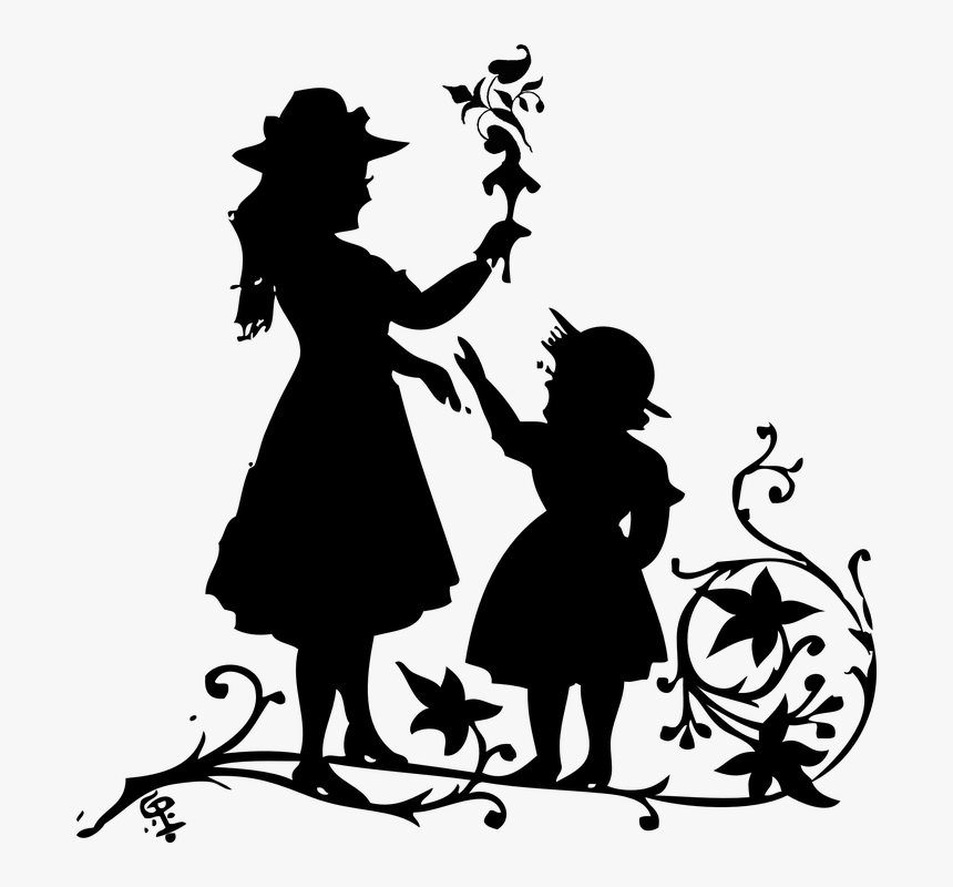 Child, Woman, Mother, Dress, Heat, Floral, Ornament - Mom And Me Png, Transparent Png