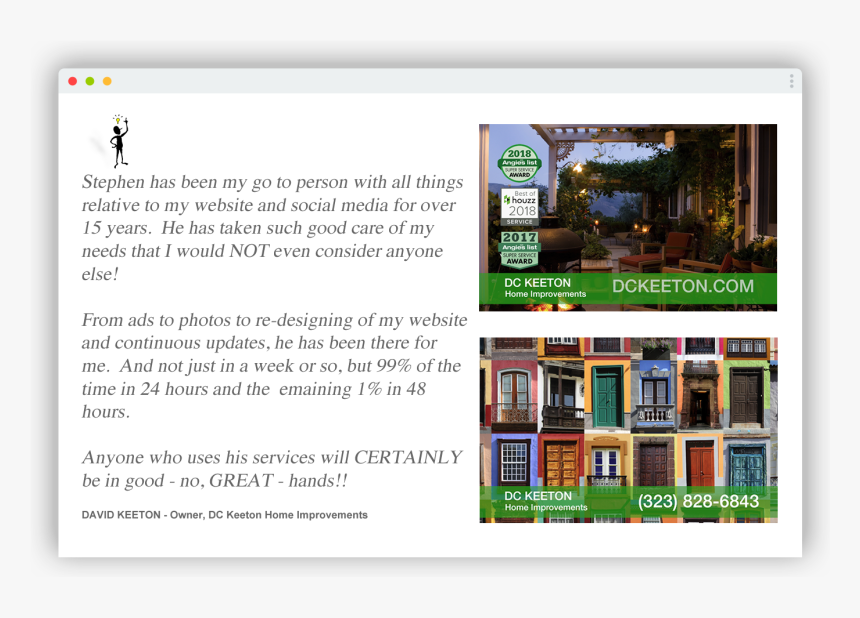 Dc Keeton Home Improvements- Television Spot - Online Advertising, HD Png Download