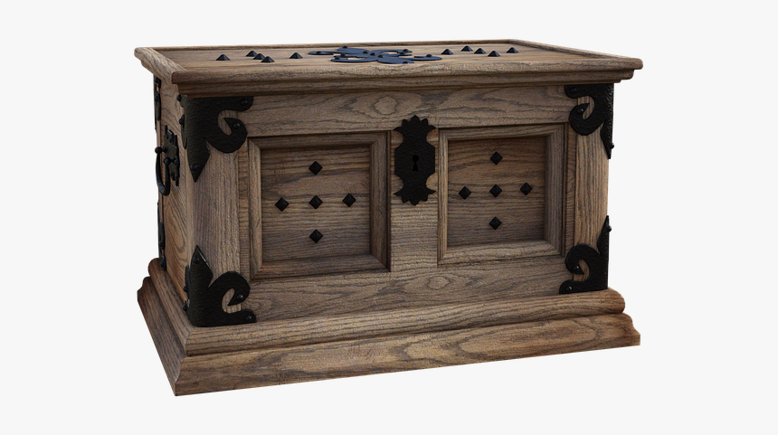 Lock, Box, Wooden, Metal, Key, Chest, Pirate, Wood - Trunk, HD Png Download