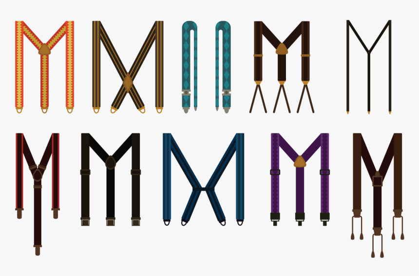 Suspenders Vector, HD Png Download