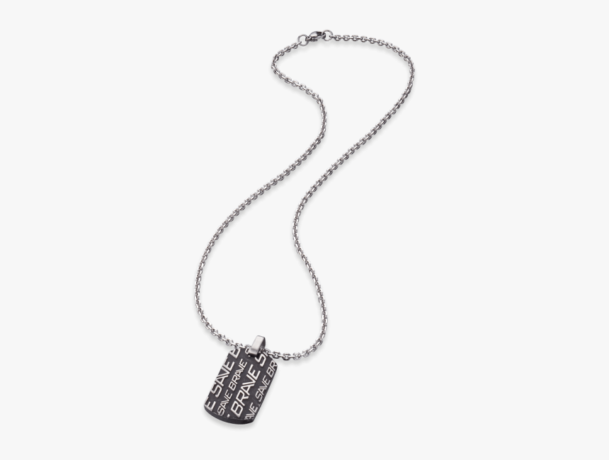 Save Brave Dog Tag Necklace Samuel Stainless Steel - Locket, HD Png Download