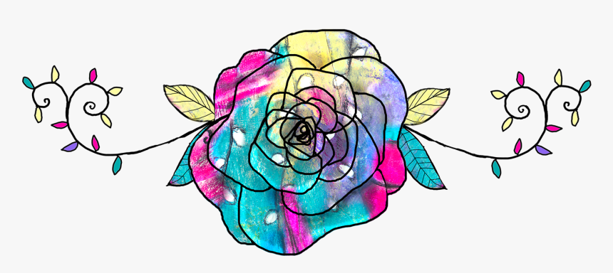 Rainbow Rose , Png Download - Transparent Rainbow Rose, Png Download