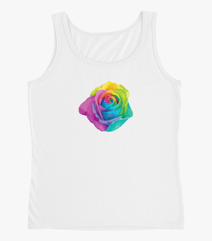 Rainbow Rose Tank Top - Rainbow Rose, HD Png Download