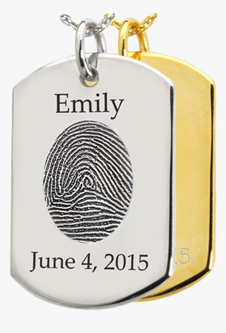 Dog Tag Print/photo Pendant - Fingerprint Dog Tag Memorial, HD Png Download