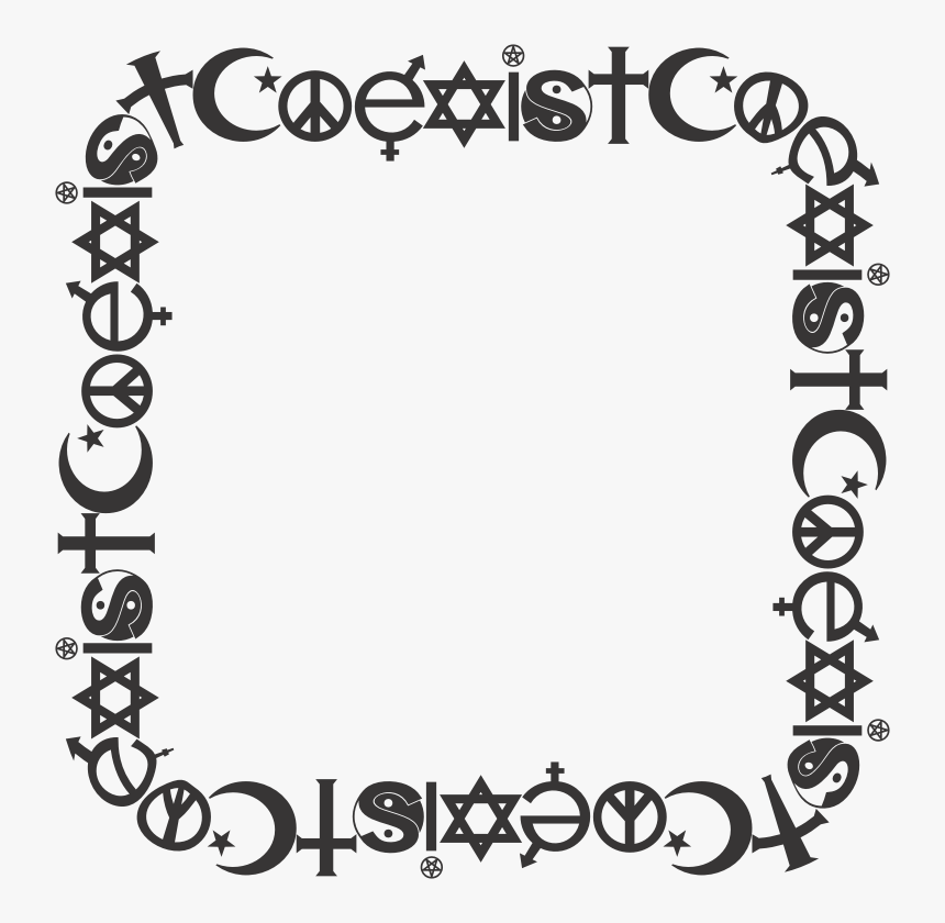 Coexist Frame - Circle, HD Png Download