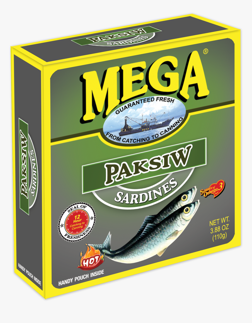 Mega Sardines Paksiw In Pouch 110g - Mega Sardines Paksiw, HD Png Download