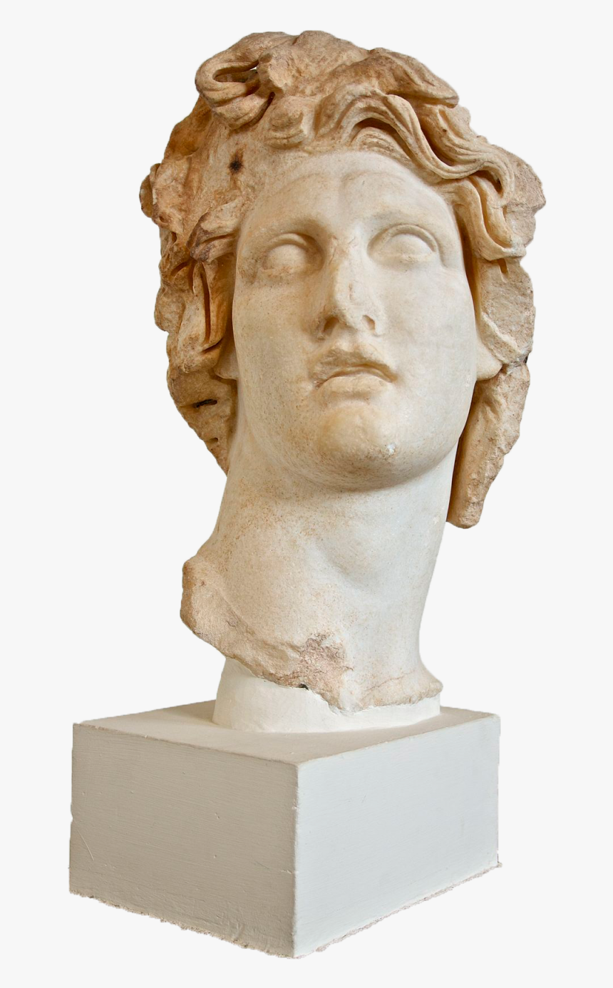 Testa Di Helios, Museo Archeologico Di Rodi - Vaporwave Statue Png, Transparent Png