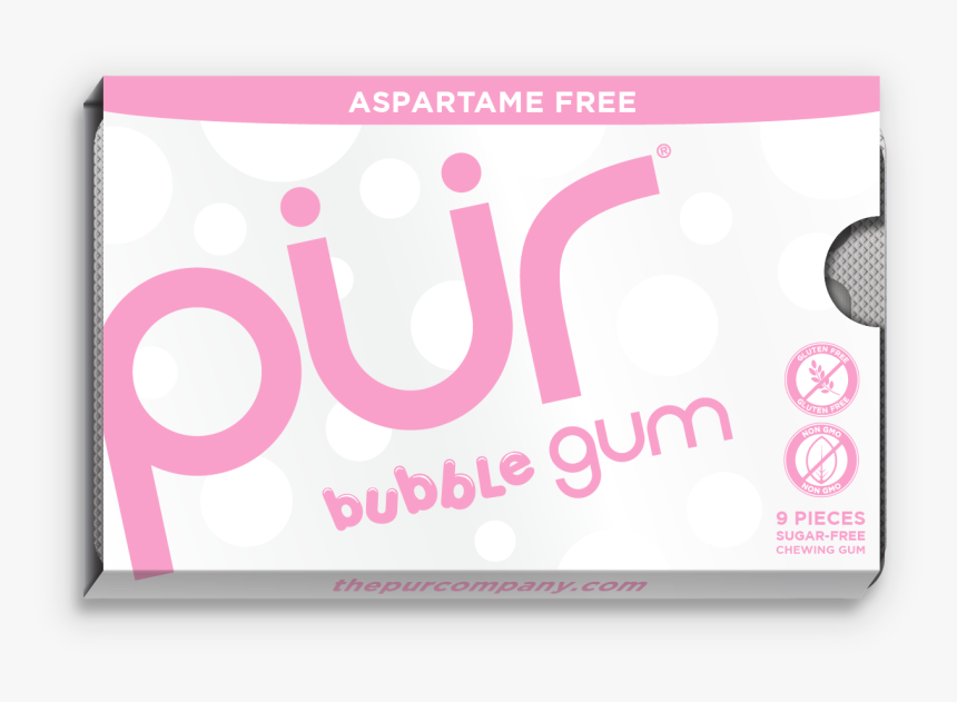 Free Pack Of Bubblegum - Pur Bubble Gum, HD Png Download