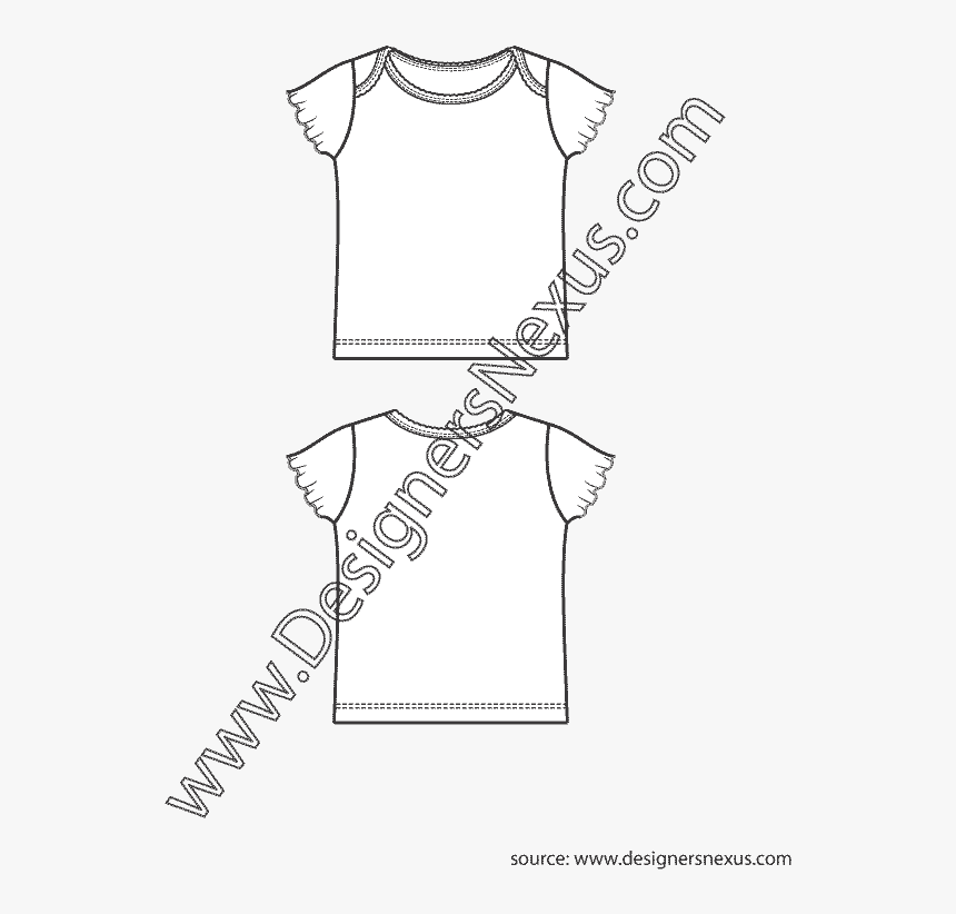 Newborn Infant Girls Lap Shoulder T Shirt Ⓒ - Illustration, HD Png Download