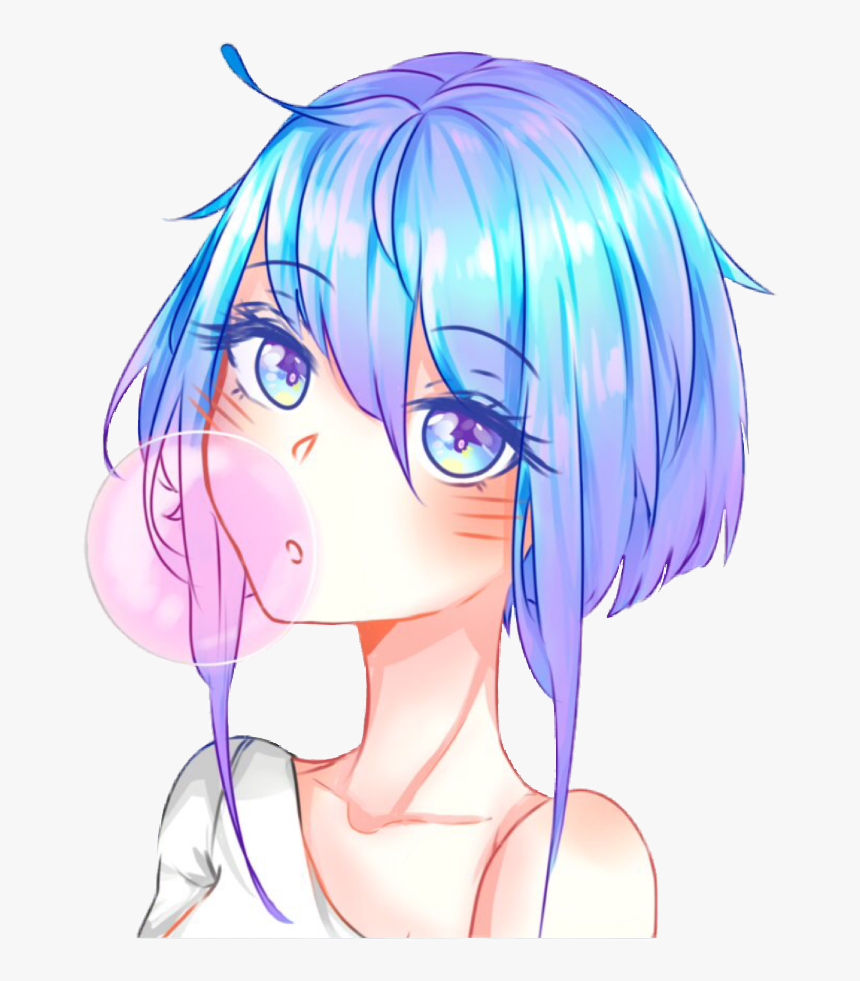 #bubblegum #bubble #kawaii #gum #anime - Anime Girl Bubblegum, HD Png Download