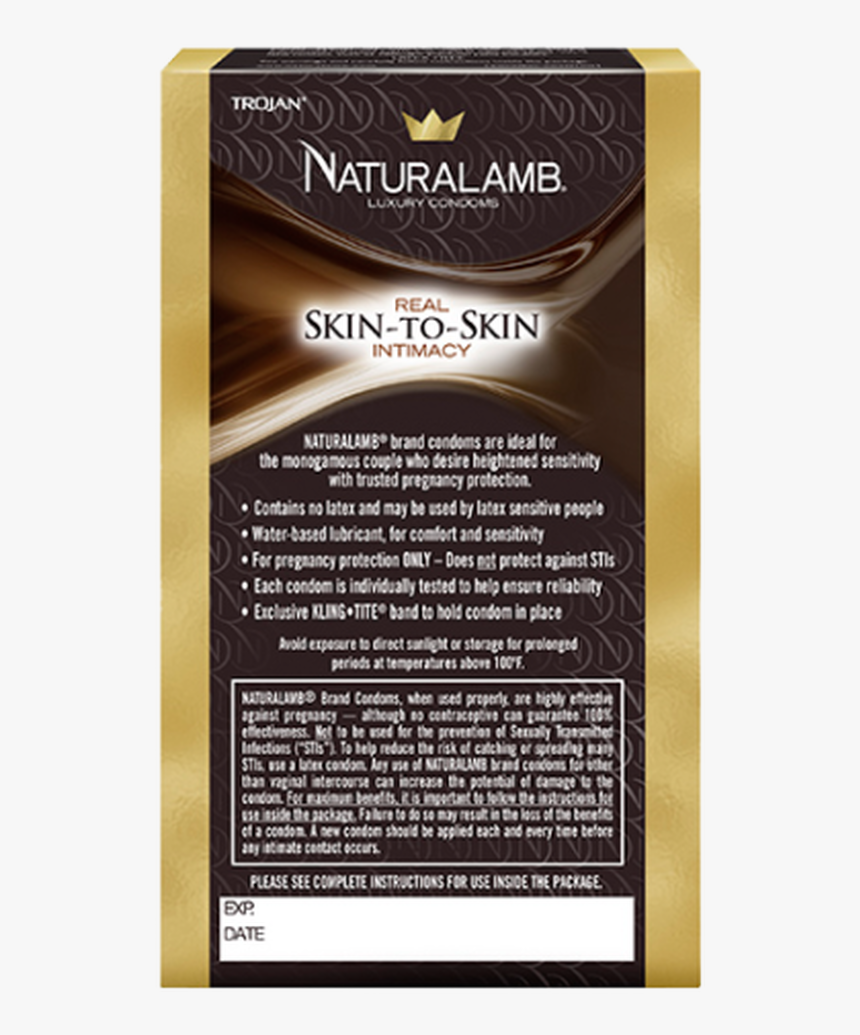 Trojan Naturalamb Luxury Condoms 3 Counts - Chocolate, HD Png Download