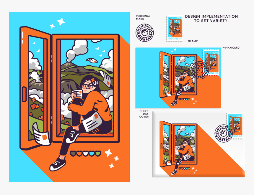 Postcrossing Indonesia”, I Made An Illustration Of - Cartoon, HD Png Download