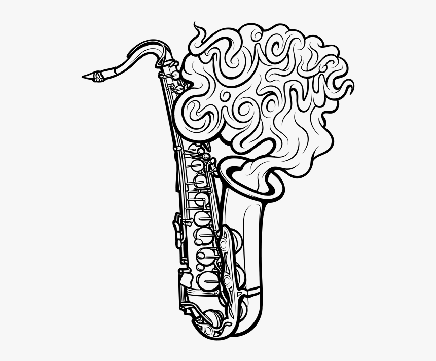 Saxophone Png -drawn Saxophone Chibi - Big Gigantic Art, Transparent Png
