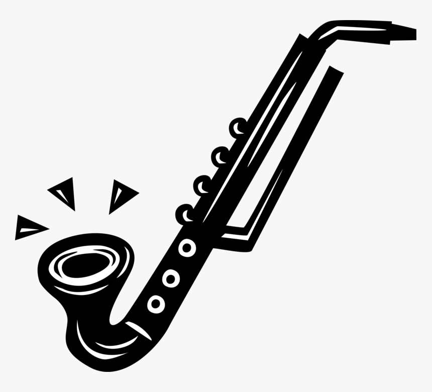 Vector Illustration Of Saxophone Brass Single-reed, HD Png Download