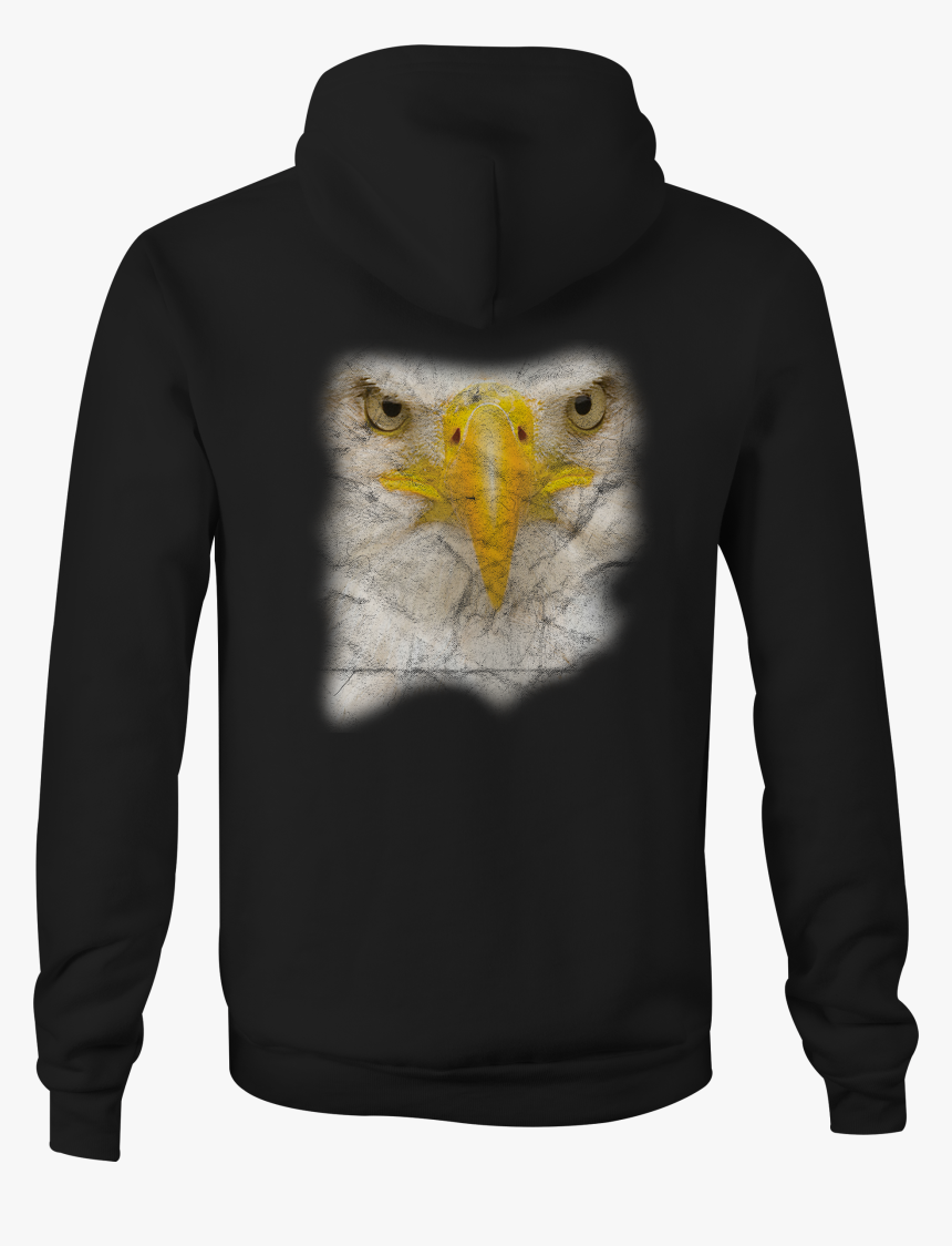 American Zip Up Hoodie Bald Eagle Face Hooded Sweatshirt, HD Png Download