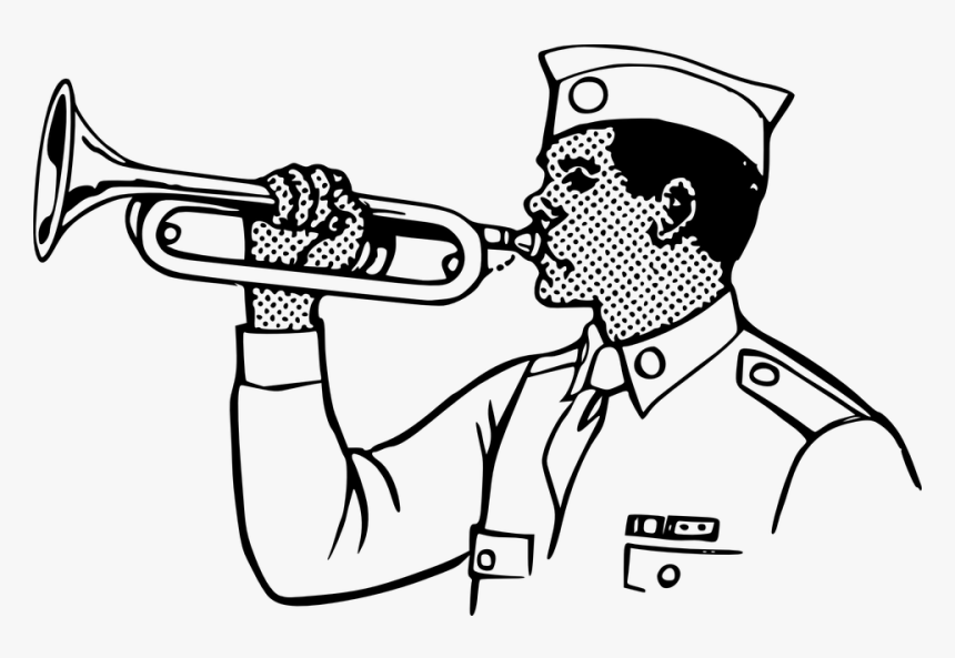 Bugle, Instrument, Soldier, Military, Trumpet, Scout - Bugle Player Clipart, HD Png Download