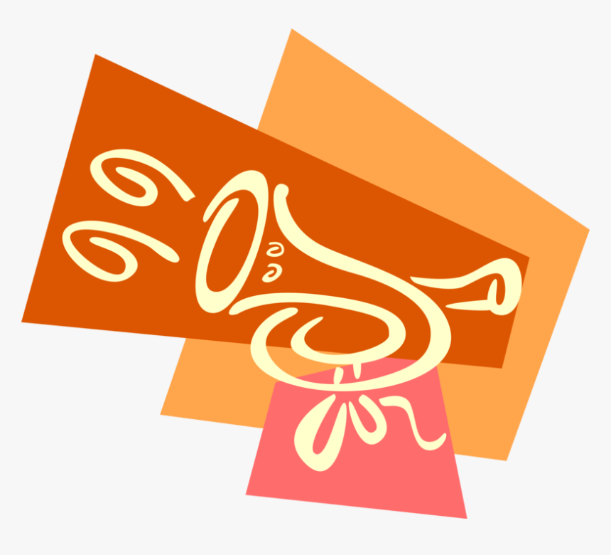 Vector Illustration Of Bugle Horn Christmas Decoration - Calligraphy, HD Png Download
