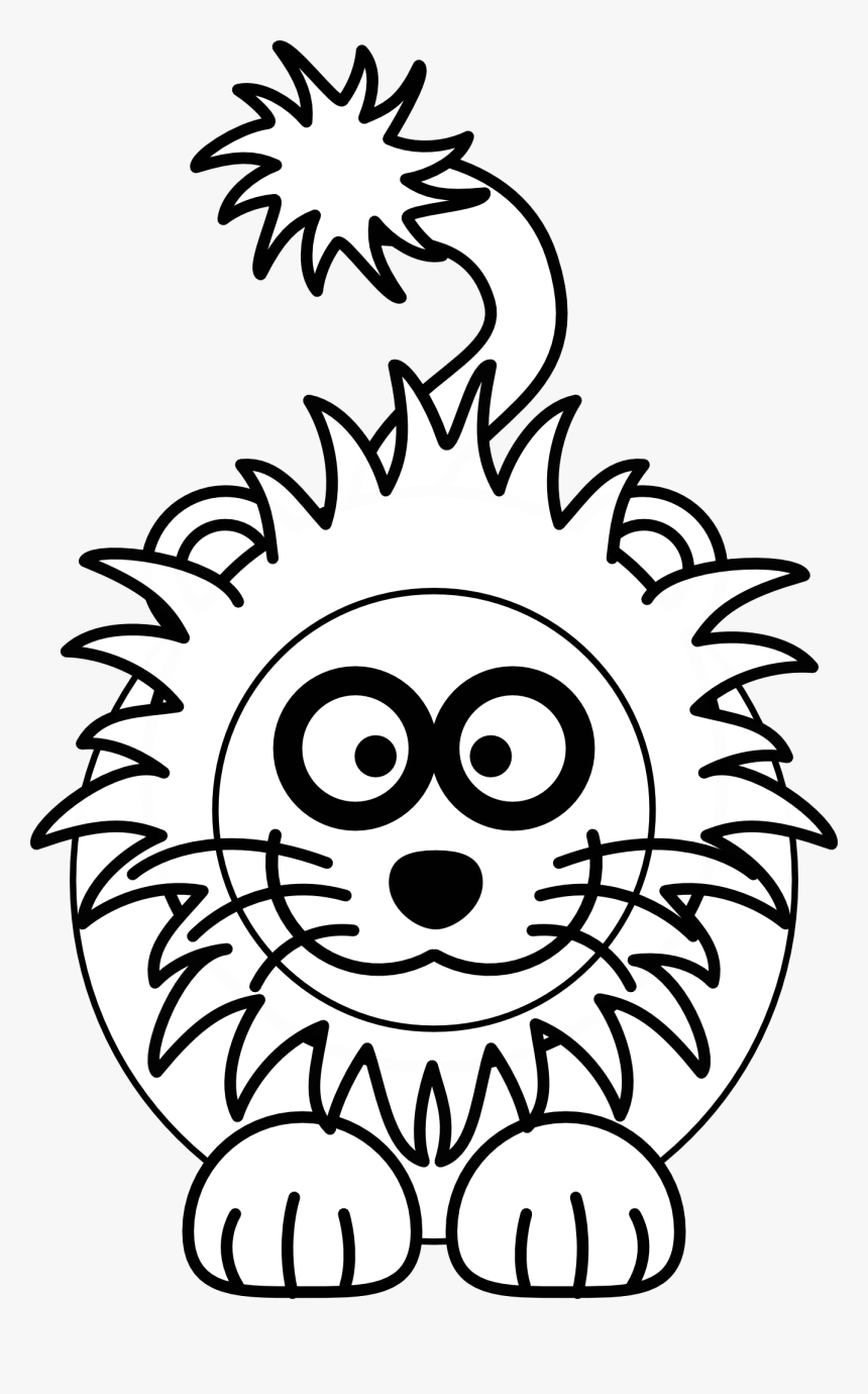 Lion Face Black And White Clipart, HD Png Download
