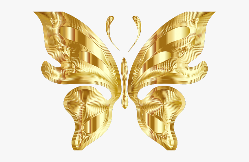 Gold Spring Cliparts - Gold Butterfly Logo Png, Transparent Png