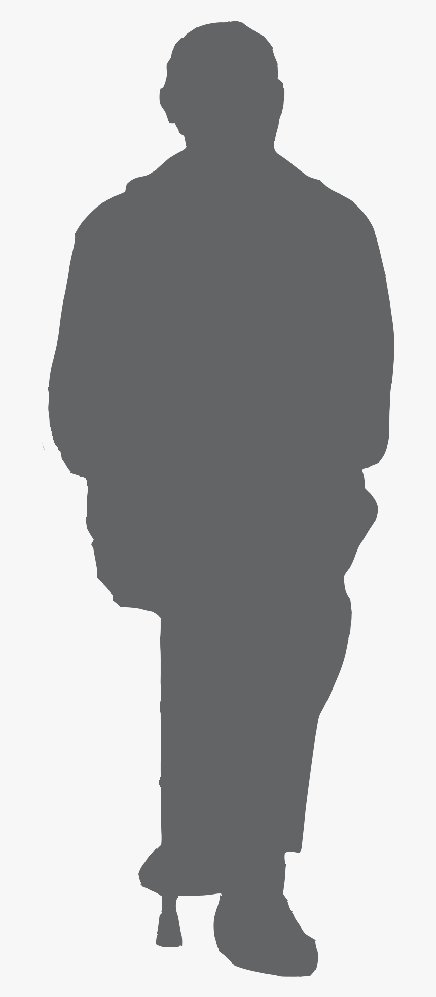 Mansitting Grey - Silhouette, HD Png Download