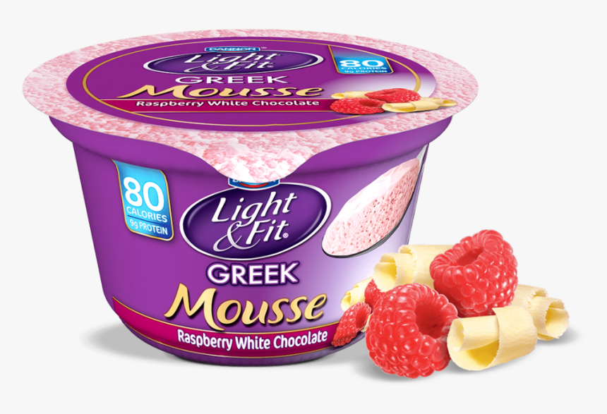 Raspberry White Chocolate Nonfat Yogurt Mousse - Strawberry Shortcake Greek Yogurt, HD Png Download
