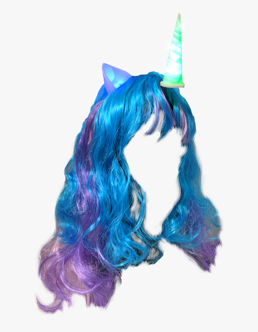 Unicorn Headband With Hair, HD Png Download