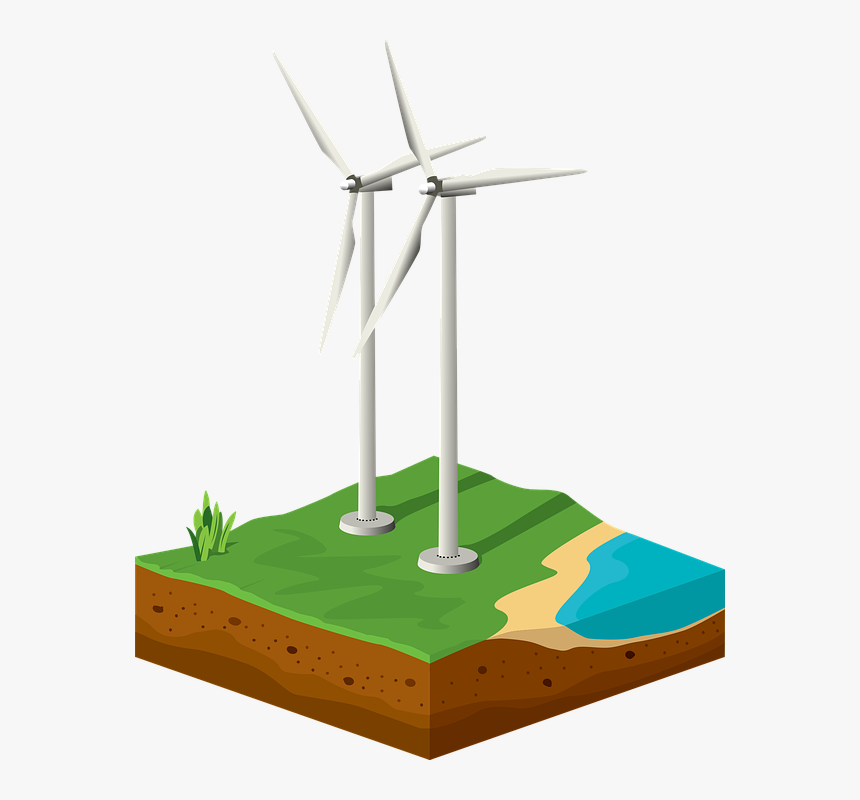 The Windmills, Windmill, Landscape, Wind, The Power - Gyro Sensör Wind Turbine, HD Png Download