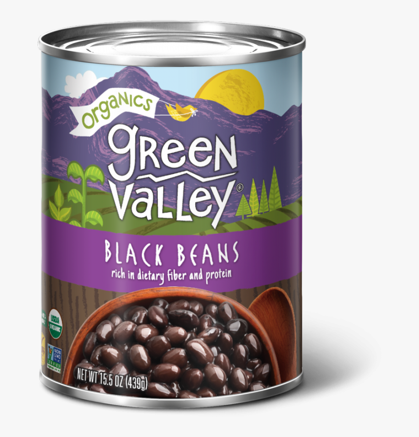 Green Valley Organic Black Beans, HD Png Download