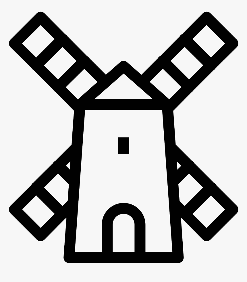 Transparent Wind Turbines Clipart - Windmill Icon Png, Png Download
