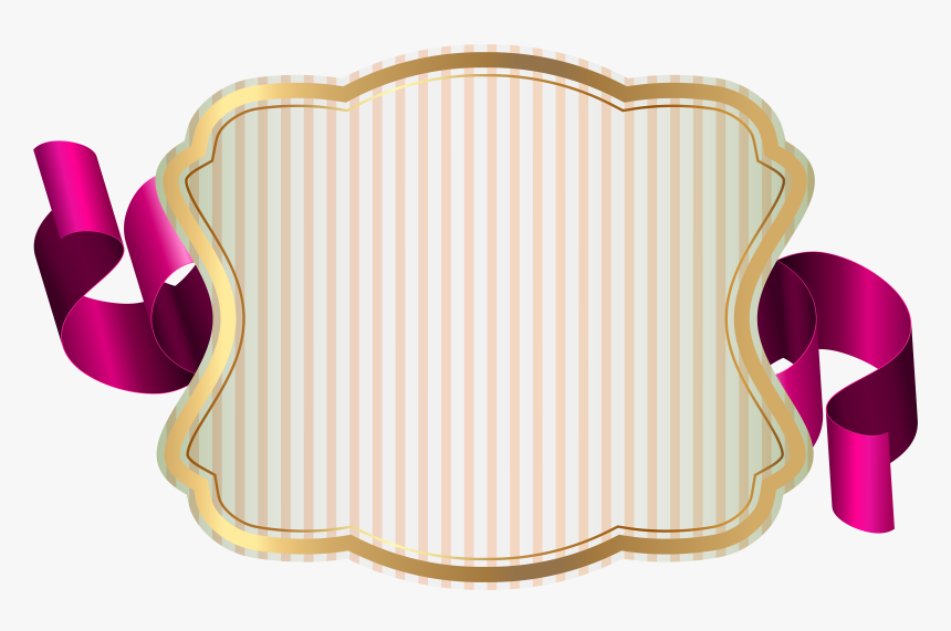 Label Clipart Halloween - Label With Ribbon Png, Transparent Png