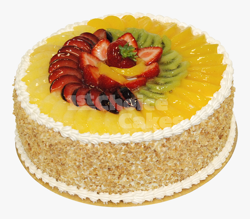 تزیین کیک با میوه و خامه, HD Png Download