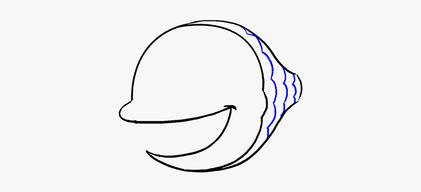 How To Draw Cartoon Fish - Line Art, HD Png Download