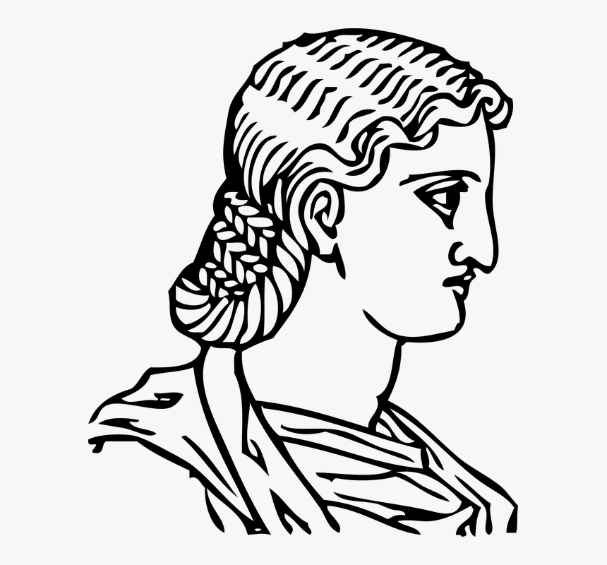 Braid, Pigtail, Greek, Woman, Hair, Hairdressing, Head - Vector Graphics, HD Png Download