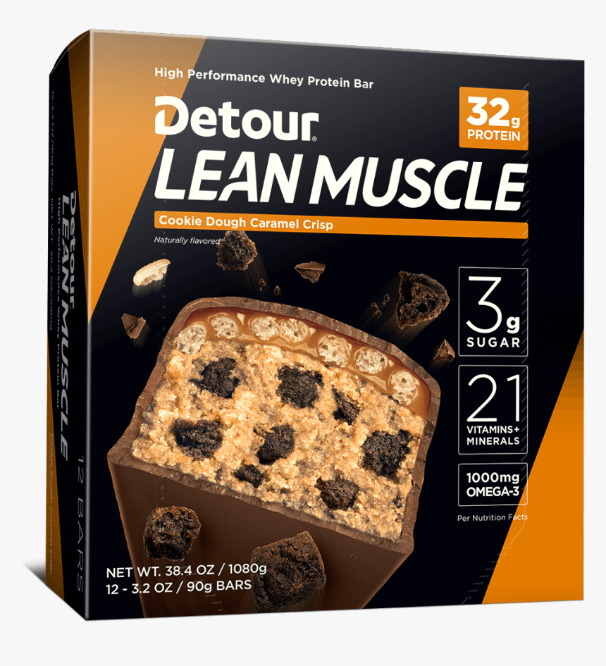 Detour Lean Muscle Cookie Dough Caramel Crisp 90gm, HD Png Download