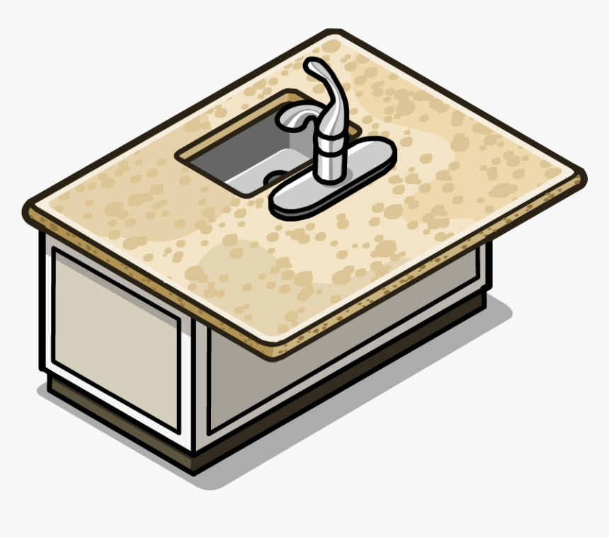 Granite Kitchen Island In-game - Clipart Kitchen Island, HD Png Download