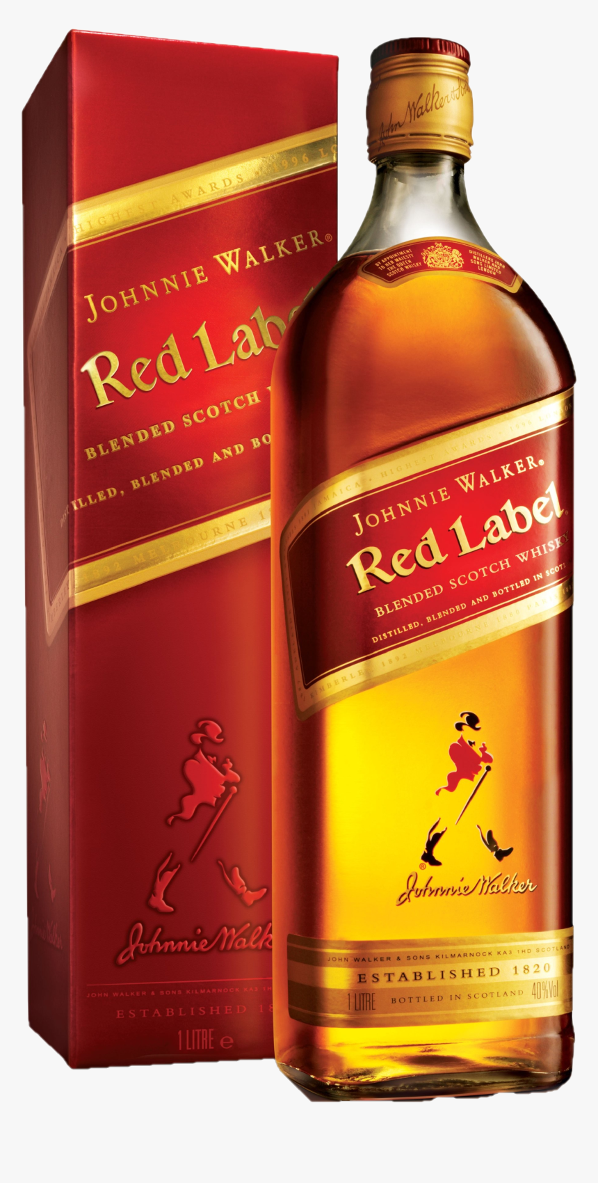 Clip Art Johnnie Walker Scotch Whisky - Whisky Red Label Png, Transparent Png
