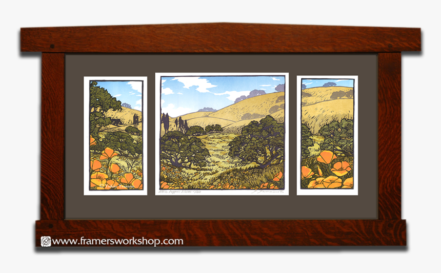 Yoshiko Yamamoto, When Poppies Bloom, Signed And Numbered - Tom Killion Framed, HD Png Download