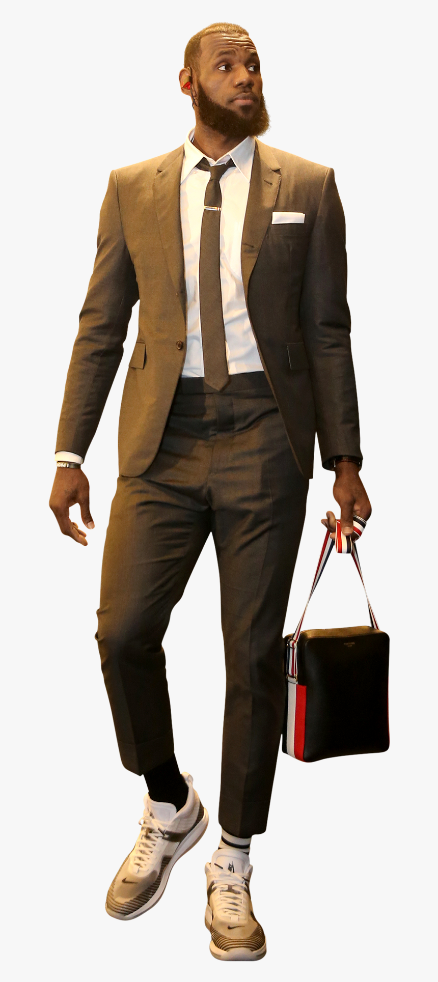 Lebron James In A Brown Suit, HD Png Download