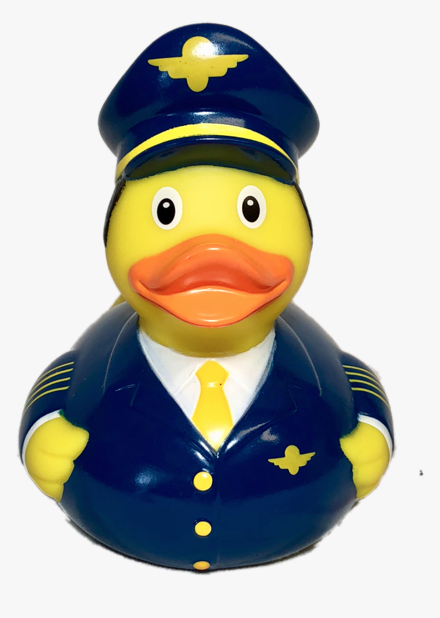 Airplane Pilot Rubber Duck By Lilalu - Bath Toy, HD Png Download