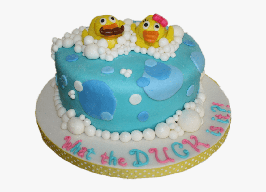 Gender Reveal Cake Ducks - Cake, HD Png Download