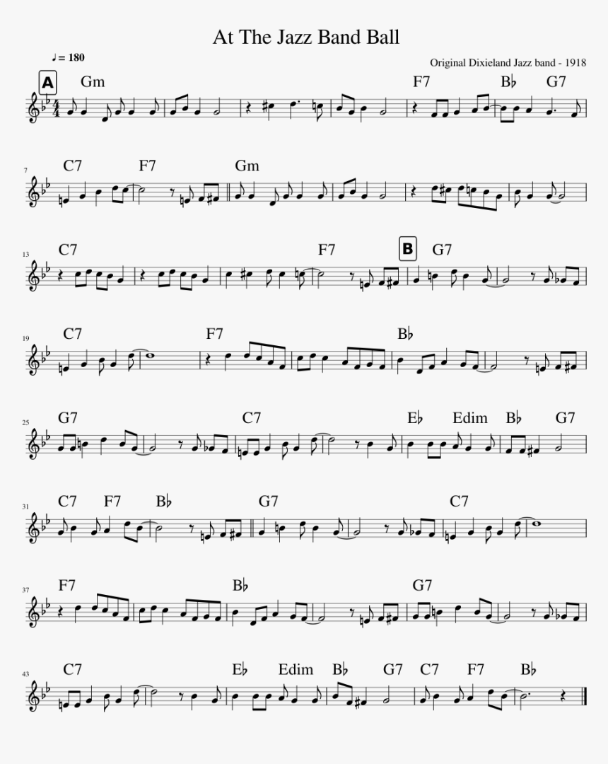 Jazzband Ball Sheet Music, HD Png Download