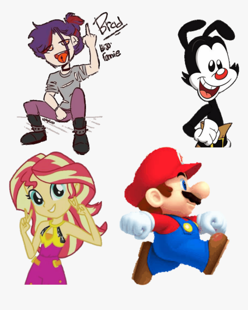 #supermario #supermariobros #yakko #animaniacs #sunsetshimmer - Wakko Yakko Y Dot, HD Png Download