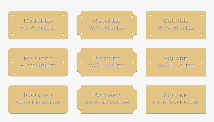 Blank Aluminum Engraving Plate - Gold Brass Plates For Engraving, HD Png Download